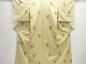 花模様手織り紬着物